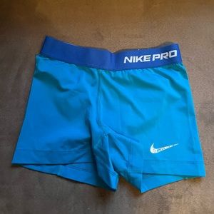 Blue Nike Spandex shorts